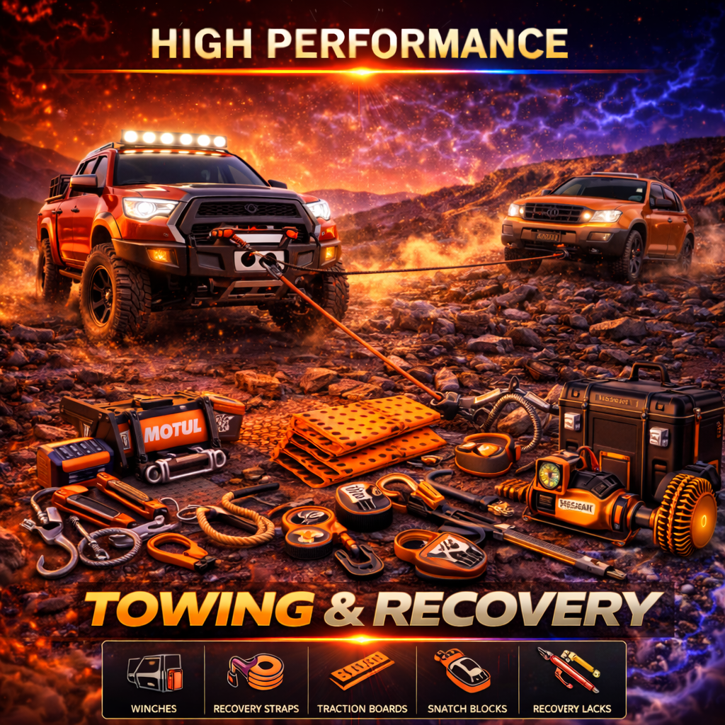 Towing and recovery equipment and utility products